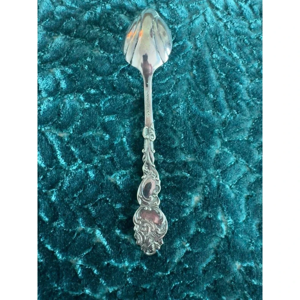 Set of 6 Vintage Rogers & Bro Silverplate Grapefruit/Citrus Spoons Monogrammed